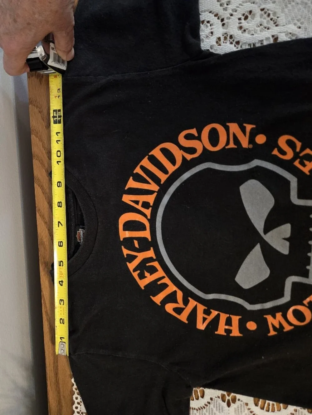 Harley-Davidson Kids Youth Willie G Skull Grapgic Tee Black Orange No Size Tag